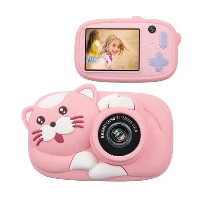 GIENEX Kids Selfie Camera, Christmas Birthday Gifts for Girls Age 3-12, Children Digital Cameras 1080P 2 Inch Toddler, Portable Toy for 3 4 5 6 7 8 9 10 Year Old Girls