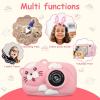 GIENEX Kids Selfie Camera, Christmas Birthday Gifts for Girls Age 3-12, Children Digital Cameras 1080P 2 Inch Toddler, Portable Toy for 3 4 5 6 7 8 9 10 Year Old Girls view 4