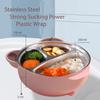 I love D&M Cute Animal Baby Toddler Food-Grade 316 Stainless Steel Bowl with Insulated Lid Strong Suction Leak-Resistant BPA Free Easy to clean (no utensil, Princess Pink) view 3