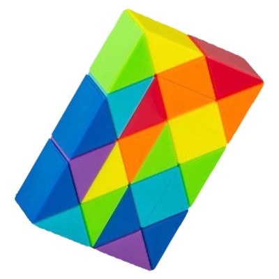 FOTABPYTI Twist Puzzle Toys, Smooth Twisting Twist Snake Cube 72 Blocks Colorfast Burr Free for Party Supplies for Children