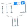 FOYTOKI 3sets Traffic Sign Models for Boys and Girls Miniature Road Signs Educational Plaything for Traffic Safety Awareness Plastic Construction Road Playset view 1