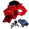 Aluminum XZSNLYZ Transmission Case Gearbox with Motor Plate & Arm Mounts Upgrade Parts Fit for 1/10 Traxxas 2WD Slash/VXL Rustler/VXL Stampede/VXL Bandit/VXL RC Car Replace of 3691/A(Dark red) view 1