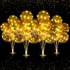 4 Set Table Balloon Stand Kit with Lights Balloons Holders Centerpieces for Table Light up Tabletop Centerpieces for New Year Eve Valentine's Day Birthday Baby Shower Wedding(Gold) view 1