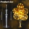 4 Set Table Balloon Stand Kit with Lights Balloons Holders Centerpieces for Table Light up Tabletop Centerpieces for New Year Eve Valentine's Day Birthday Baby Shower Wedding(Gold) view 4