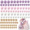 108 Pcs Balls Cake Topper DIY Cupcake Insert Foam Balloons for Cake Baking Wedding Anniversary Birthday Decoration(Pink, Purple, White, Gold,Multi Sizes) view 1