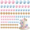 108 Pcs Balls Cake Topper DIY Cupcake Insert Foam Balloons for Cake Baking Wedding Anniversary Birthday Decoration(Pink, Blue, Gold,Multi Sizes) view 1