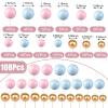 108 Pcs Balls Cake Topper DIY Cupcake Insert Foam Balloons for Cake Baking Wedding Anniversary Birthday Decoration(Pink, Blue, Gold,Multi Sizes) view 3
