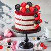 108 Pcs Balls Cake Topper DIY Cupcake Insert Foam Balloons for Cake Baking Wedding Anniversary Birthday Decoration(Red, Black, Gold,Multi Sizes) view 2