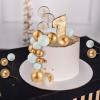 108 Pcs Balls Cake Topper DIY Cupcake Insert Foam Balloons for Cake Baking Wedding Anniversary Birthday Decoration(White, Gold,Multi Sizes) view 4