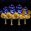 4 Set Table Balloon Stand Kit with Lights Balloons Holders Centerpieces for Table Light up Tabletop Centerpieces for New Year Eve Valentine's Day Birthday Baby Shower Wedding(Navy Blue) view 1