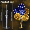4 Set Table Balloon Stand Kit with Lights Balloons Holders Centerpieces for Table Light up Tabletop Centerpieces for New Year Eve Valentine's Day Birthday Baby Shower Wedding(Navy Blue) view 4