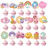36pcs Donut Cupcake Toppers - Donut Birthday Party Supplies - Grow Up Theme - 2nd Birthday Cake Topper Decorations view 2