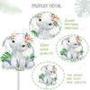 48pcs Wild One Animal Cupcake Toppers - Jungle Safari & Party Decoration for Safari Animal Theme Birthday Party & Baby Shower Supplies view 4