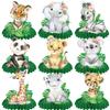 10Pcs Safari Jungle Animal Honeycomb Centerpieces Safari Baby Shower Decorations Jungle Safari Table Centerpieces Decorations for Safari Animal Theme Wild One Party Supplies view 1