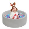 Baby Ball Pit for Toddlers, 35.4"x 11.8" Foam Ball Pit for Kids, Soft Round Ball Pool for Baby, Indoor and Outdoor Playpen, Ideal Gift for Children, Grey, (Balls not Included) view 1