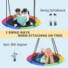 43 inch Saucer Tree Swing for Kids,Durable Textilene Round Swing Heavy Duty, Waterproof and All-Weather Resistant,Swivel,Adjustable Strong Ropes,Easy to Install,Outdoor Playground Backyard view 4