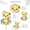 24pcs Jungle Safari Animal Cupcake Toppers Wild Animal Cake Toppers Jungle Party Decoration for Safari Jungle Theme Birthday Party Baby Shower Supplies view 4