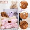 Aoriher 6 Pieces Mini Bear Plush Stuffed 4 Inch Small Bear Bulk Animal Toys for Baby Shower Party Favors Tiny Soft Doll Gifts for Graduation Keychain Bag Charm Supplies(Brown) view 3