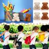 Aoriher 6 Pieces Mini Bear Plush Stuffed 4 Inch Small Bear Bulk Animal Toys for Baby Shower Party Favors Tiny Soft Doll Gifts for Graduation Keychain Bag Charm Supplies(Brown) view 4