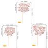 Rsstarxi 30 Pack Happy Mother's Day Cupcake Toppers Glitter Heart Best Mom Ever Sweet Love Mother Cupcake Picks for Happy Mother's Day Birthday Party Cake Decortions Rose Gold view 2
