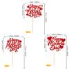 Rsstarxi 30 Pack Happy Mother's Day Cupcake Toppers Red Glitter Best Mom Ever Sweet Heart Mother's Day Cupcake Picks for Happy Mother's Day Birthday Party Cake Decortions view 2