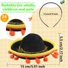 Sonarun 24 Pack Cinco De Mayo Fiesta Headband Mexican Sombrero Headbands for Kids Adult Mexican Theme Birthday Party Decorations Photo Props Party Favors view 2