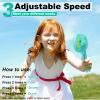 TRELC Mini Handheld Stroller Fan, Personal Portable Baby Rechargeable Fan With Flexible Tripod, Upgraded Version, Gift for Children Office Treadmill Room Car Traveling BBQ Gym (Mint Green) view 4