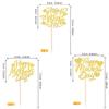 Rsstarxi 30 Pack Gold Glitter Happy Mother's Day Cupcake Toppers Sweet Heart Best Mom Ever Love Mother Cupcake Picks Happy Mother's Day Birthday Party Cake Decortions Supplies view 2