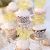 Rsstarxi 30 Pack Gold Glitter Happy Mother's Day Cupcake Toppers Sweet Heart Best Mom Ever Love Mother Cupcake Picks Happy Mother's Day Birthday Party Cake Decortions Supplies view 3