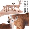 20PCS Plastic Forest Animals Figures, Realistic Woodland Creatures Figurines Miniature Toys Animal Tree Kit Wild Animal Toys Gift for Kids Toddlers, Party Favors Cake Topper Diorama Supplies view 2