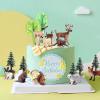 20PCS Plastic Forest Animals Figures, Realistic Woodland Creatures Figurines Miniature Toys Animal Tree Kit Wild Animal Toys Gift for Kids Toddlers, Party Favors Cake Topper Diorama Supplies view 3
