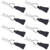 Micro Traders 8PCS RC Body Clips Bent Springy R Pins for 1/8 1/10 1/12 RC Car Secure Shell Pin & Mounting Bracket Set RC Model Bent Body Clamp Accessories Black view 1