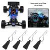Micro Traders 8PCS RC Body Clips Bent Springy R Pins for 1/8 1/10 1/12 RC Car Secure Shell Pin & Mounting Bracket Set RC Model Bent Body Clamp Accessories Black view 2