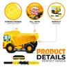 Birchio Small Dump Truck Pinata Bundle with a Blindfold and Bat(16 x 9 x 6.5 Inches), Kids Excavator Pinata for Construction Birthday Parties, Boys Birthday Party Supplies view 3