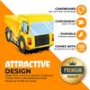 Birchio Small Dump Truck Pinata Bundle with a Blindfold and Bat(16 x 9 x 6.5 Inches), Kids Excavator Pinata for Construction Birthday Parties, Boys Birthday Party Supplies view 4