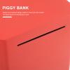 ibasenice Large Stainless Steel Piggy Bank for Boy Girl Coin Storage Box for Cash Saving Unopenable Money Jar for Boys and Girls view 2