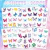 8 Sheets (96PCS) Butterfly Temporary Tattoos Butterflies Theme Birthday Party Decorations Supplies Favors Stickers for Women Kids Gifts Classroom School Prizes Rewards view 2