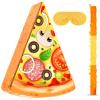 Harrycle Pizza Piata with Stick and Blindfold - Pizza Shower Theme Decorations for Kids Summer Food Themed Birthday Mexican Party Supplies, 16.1 x 13 x 3.2 inches view 1