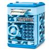 ATM Piggy Bank for Boys Girls, Vcertcpl Mini ATM Coin Bank Money Saving Box with Password, Kids Safe Money Jar for Adults with Auto Grab Bill Slot, Great Gift Toy Bank for Kids (Camouflage Light Blue) view 1
