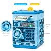 ATM Piggy Bank for Boys Girls, Vcertcpl Mini ATM Coin Bank Money Saving Box with Password, Kids Safe Money Jar for Adults with Auto Grab Bill Slot, Great Gift Toy Bank for Kids (Camouflage Light Blue) view 3