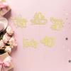30 Pack Happy 40th Birthday Cupcake Toppers Gold Glitter Forty Cheers to 40 Years Old Birthday Cupcake Picks for Happy 40th Anniversary Party Cake Decorations view 4