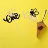 24Pcs Bumble Bee One Cupcake Toppers Glitter 1st Birthday Party Cupcake Picks Decorations for Bee Theme Baby Shower Kids First Birthday Party Supplies view 4