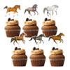 Ephlyn 36Pcs Jewel-toned Horse Cupcake Toppers for Birthday, Baby Shower view 1