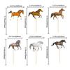 Ephlyn 36Pcs Jewel-toned Horse Cupcake Toppers for Birthday, Baby Shower view 2