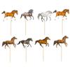 Ephlyn 36Pcs Jewel-toned Horse Cupcake Toppers for Birthday, Baby Shower view 3