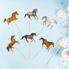Ephlyn 36Pcs Jewel-toned Horse Cupcake Toppers for Birthday, Baby Shower view 4