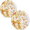 FUTUREPLUSX 16 Inch Glitter Beach Balls, 2PCS Swimming Pool Balls Inflatable Beach Ball with Gold Confetti for Kids Birthday Summer Pool Party view 1