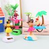 4 Pack Hawaii Girl Solar Powered Dancing Toys Flapping Wings Flamingo Car Shaking Head Dancer Doll Hawaii Toy Swing Figurines Car Windowsill Decor for Car Dashboard Toys Gift Office Desk Decor view 3