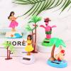 4 Pack Hawaii Girl Solar Powered Dancing Toys Flapping Wings Flamingo Car Shaking Head Dancer Doll Hawaii Toy Swing Figurines Car Windowsill Decor for Car Dashboard Toys Gift Office Desk Decor view 4