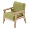 Dollhouse Couch Miniature Large Sofa , Miniature Dollhouse Chair , Miniature Living Room Furniture Armchair , 1 : 12 Miniature Japanese sty1e Single Fabric Armchair Sofa(Fusarium green) view 1